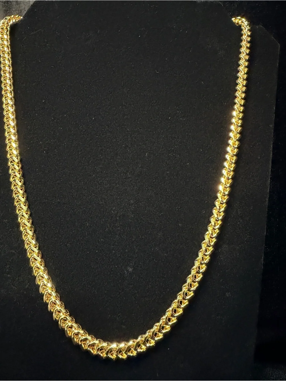 Franco 24in 6.5MM Italy 750 Stamped Gold Filled necklace. Perfect Piece.